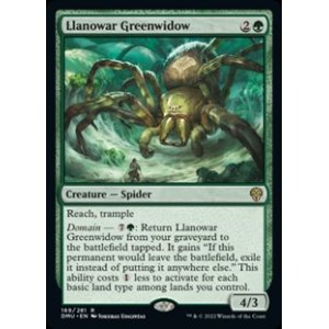 画像: 【英語】ラノワールの緑後家蜘蛛/Llanowar Greenwidow