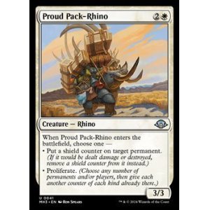 画像: 【英語Foil】得意げな荷サイ/Proud Pack-Rhino