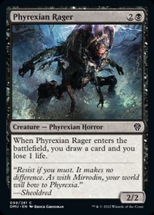 画像1: 【英語】ファイレクシアの憤怒鬼/Phyrexian Rager (1)