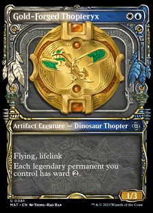 画像1: ☆特殊系【英語】黄金造りの飛竜機械/Gold-Forged Thopteryx (1)