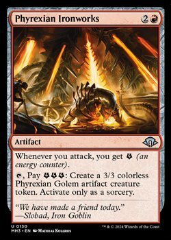 画像1: 【英語Foil】ファイレクシアの鉄工所/Phyrexian Ironworks (1)